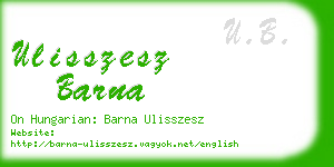 ulisszesz barna business card